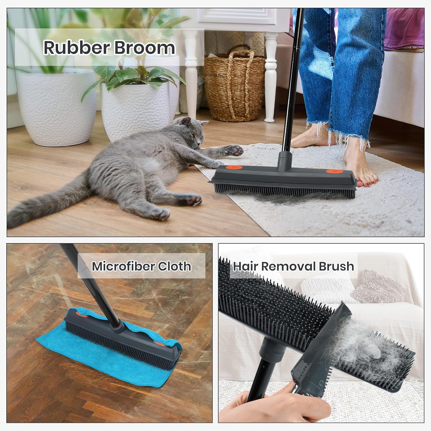 Pet Hair Removal Broom 