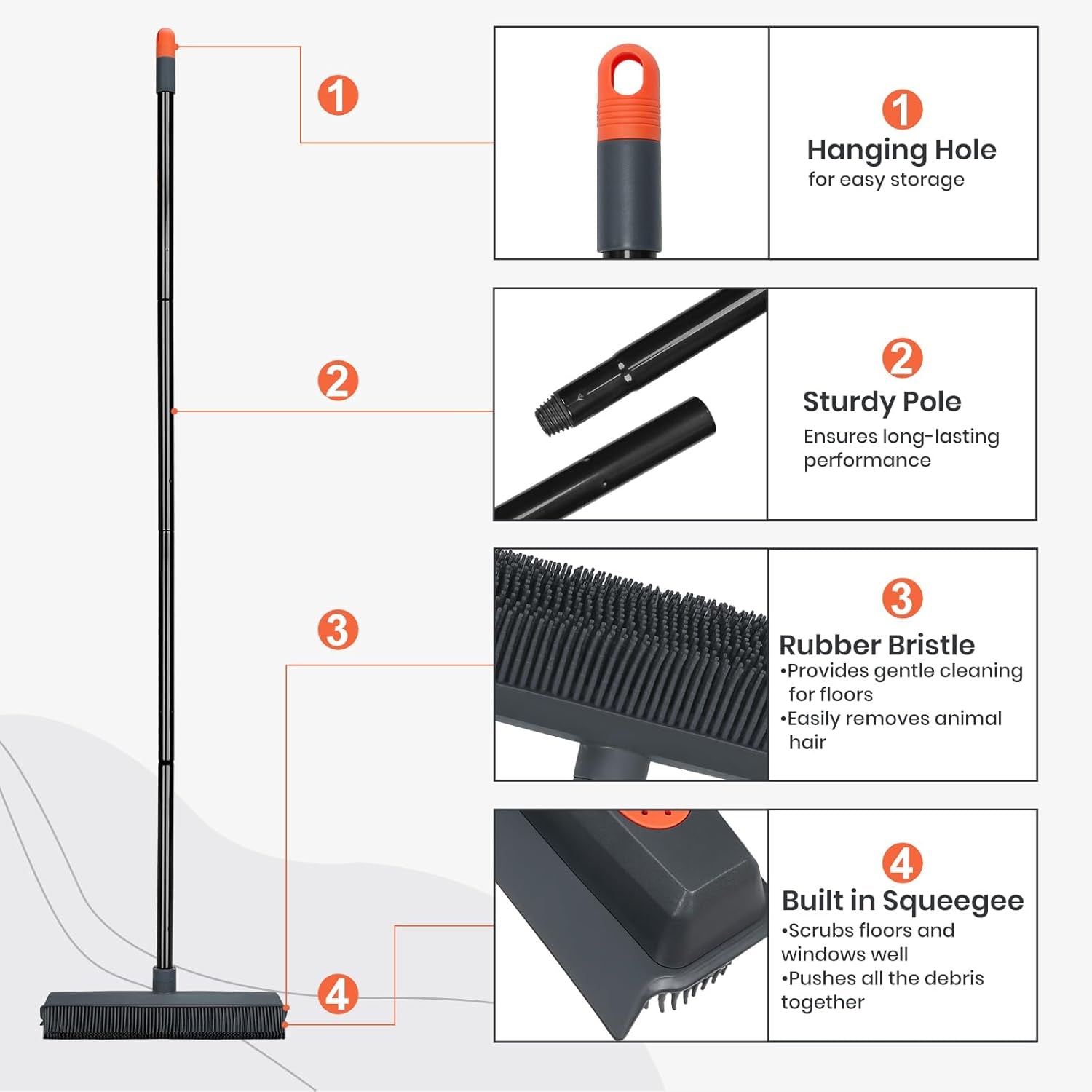 Pet Hair Removal Broom 